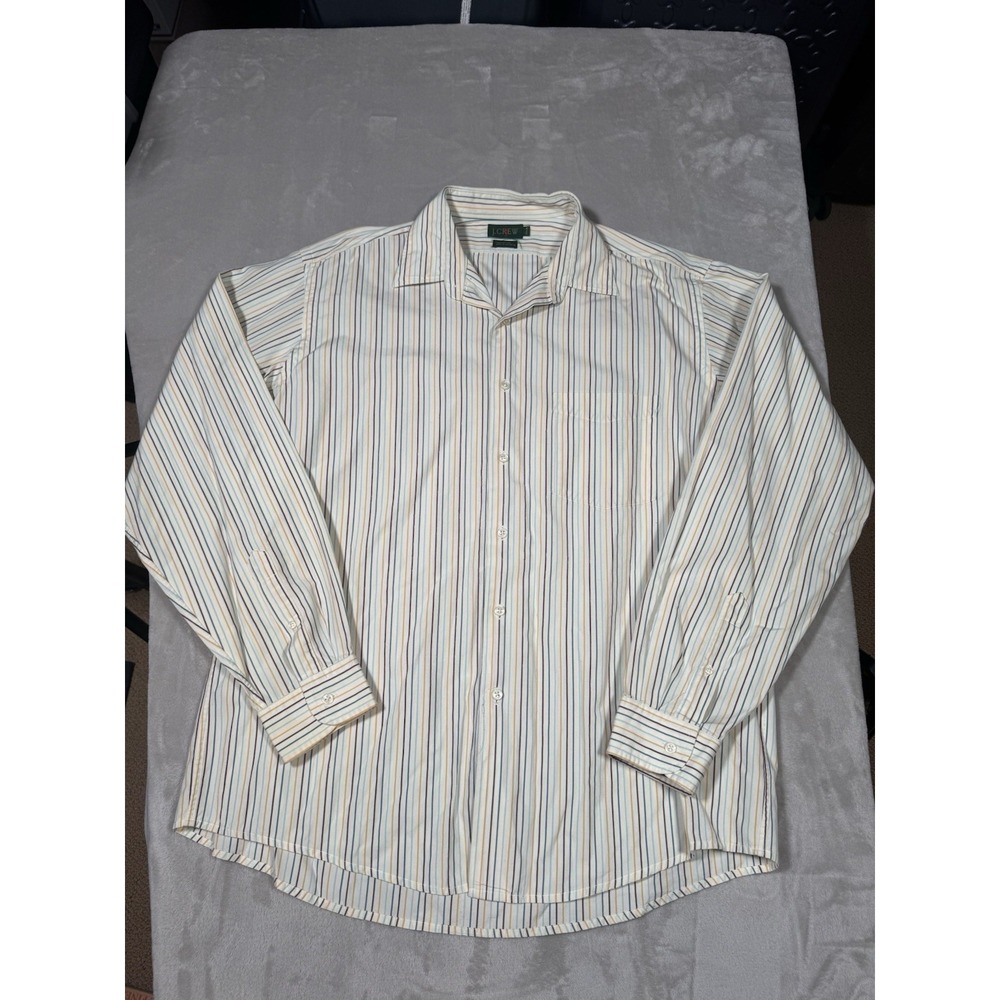Vintage 90s J Crew Striped Shirt Large Beach Vacation